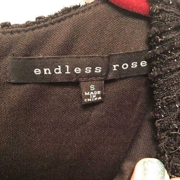 Endless Rose Black Textured Top - Picture 6 of 6